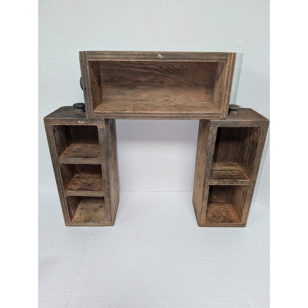 3 Antique Wood Hardware Store Drawers